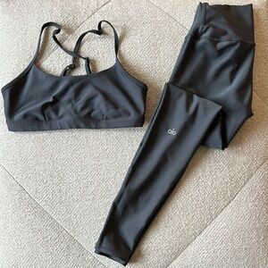Alo Airlift Charcoal Leggings Set